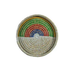 RUSTIC KANSGRASS MULTICOLOR TRAY (SET OF 3)